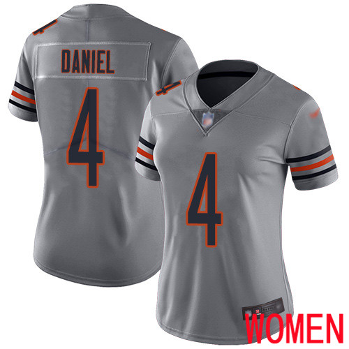 Chicago Bears Limited Silver Women Chase Daniel Jersey NFL Football 4 Inverted Legend